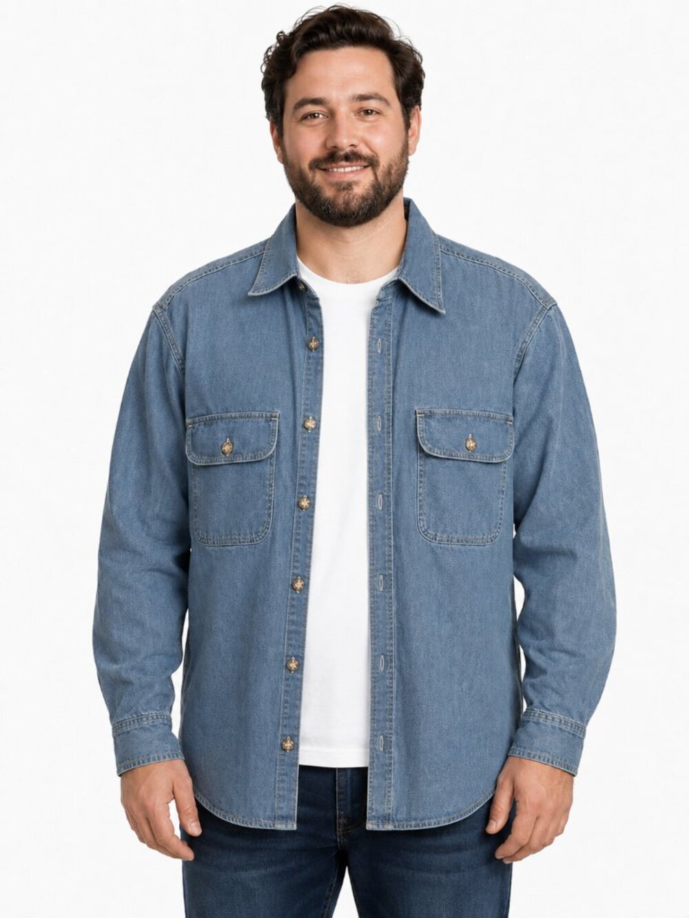 Saddlebred Men’s Blue Canvas Barn Coat Size Large Fleeced Lining